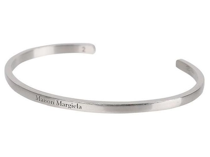 Maison Martin Margiela Bracciale Slim Logo Argento - vista 4