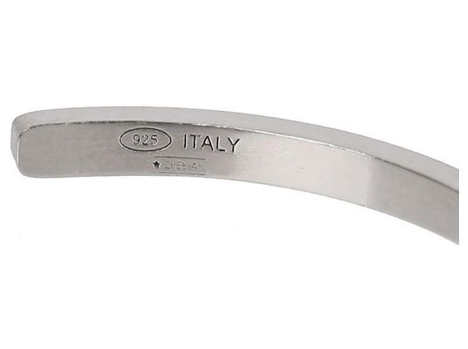 Maison Martin Margiela Bracciale Slim Logo Argento - vista 9