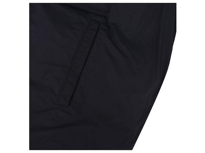 Thom Browne Navy Polyester Twill Daunen gefüllte Kapuzen-Fußballparka Blau - Ansicht 8