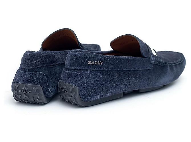 Bally Leder-Fahrerschuhe Blau - Ansicht 8