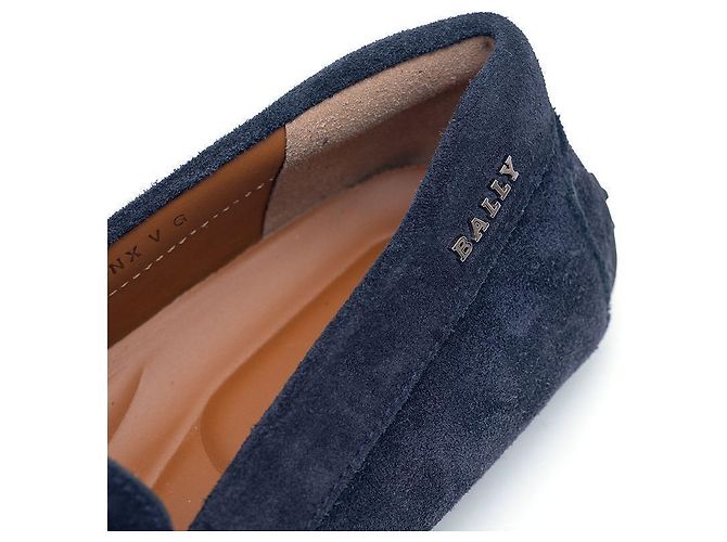 Bally Leder-Fahrerschuhe Blau - Ansicht 9