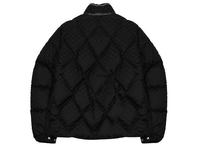 Moncler Nijima Patch Logo Monogram Padded Jacket Black - view 4