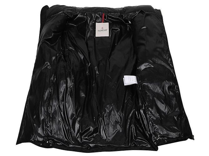 Moncler Nijima Patch Logo Monogram Padded Jacket Black - view 5