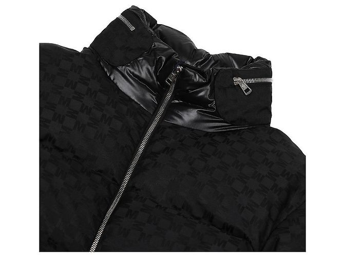 Moncler Nijima Patch Logo Monogram Padded Jacket Black - view 6