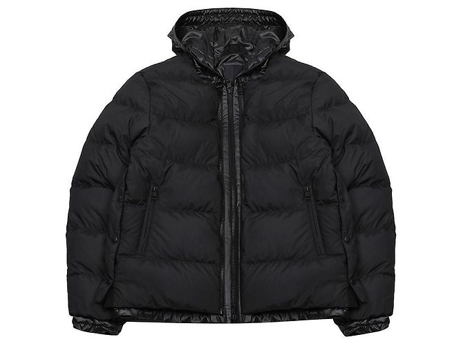 Moncler Jaqueta acolchoada com logo Garoa Patch Preto - vista 3