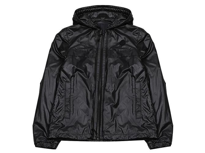 Moncler Jaqueta acolchoada com logo Garoa Patch Preto - vista 4