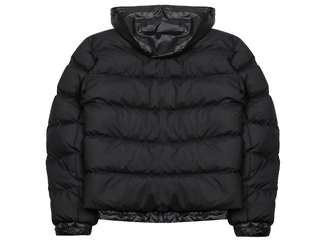 Moncler Jaqueta acolchoada com logo Garoa Patch Preto - vista 5