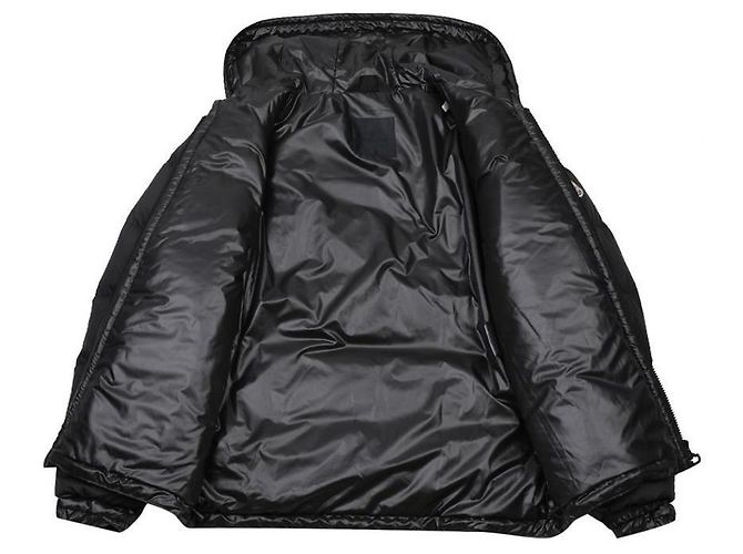 Moncler Jaqueta acolchoada com logo Garoa Patch Preto - vista 6