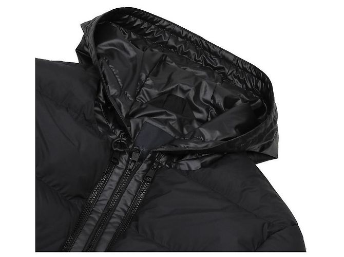 Moncler Jaqueta acolchoada com logo Garoa Patch Preto - vista 7