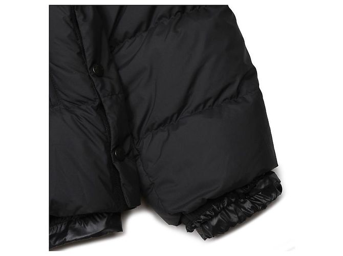 Moncler Jaqueta acolchoada com logo Garoa Patch Preto - vista 8