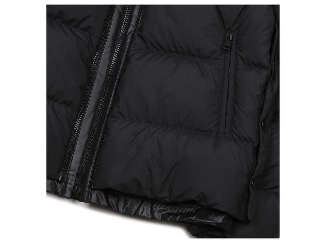Moncler Jaqueta acolchoada com logo Garoa Patch Preto - vista 9