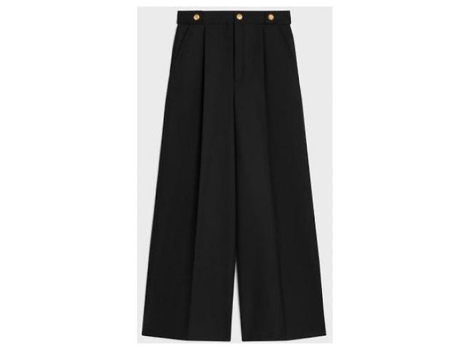Céline Pantalones de lana de mohair Negro - vista 4