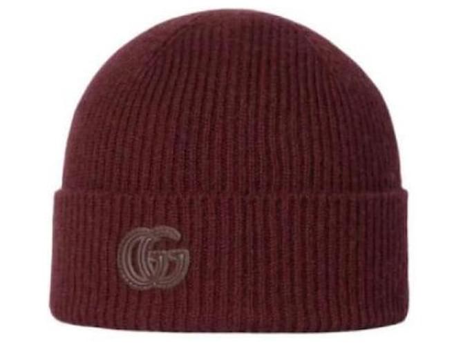 Gucci Gorro de cashmere com patch Vermelho - vista 4