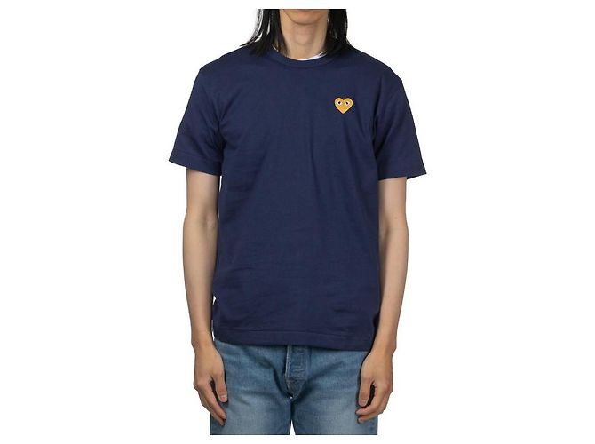 Comme Des Garcons T-shirt a maniche corte con patch a forma di cuore dorato AX - vista 4
