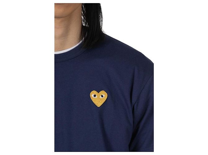 Comme Des Garcons T-shirt a maniche corte con patch a forma di cuore dorato AX - vista 7