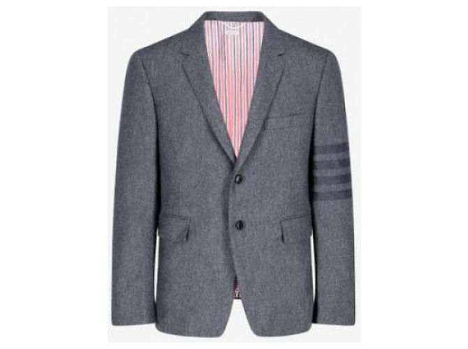 Thom Browne Chaqueta deportiva de franela con solapa ancha - vista 5