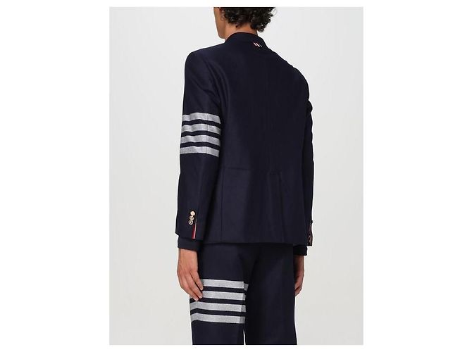 Thom Browne Flannel Unstructured Sports Coat - view 6