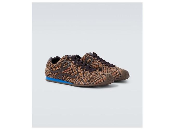 Loewe Sneakers in Suede Stampate Ballet Runner Marrone - vista 4