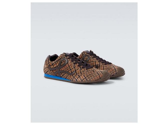 Loewe Sneakers in Suede Stampate Ballet Runner Marrone - vista 5
