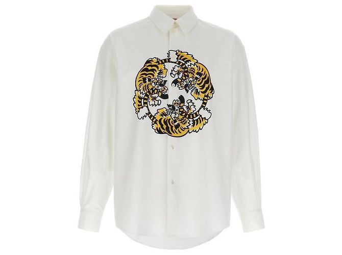 Kenzo Camisa de popeline Branco - vista 4