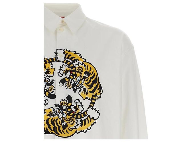Kenzo Camisa de popeline Branco - vista 6