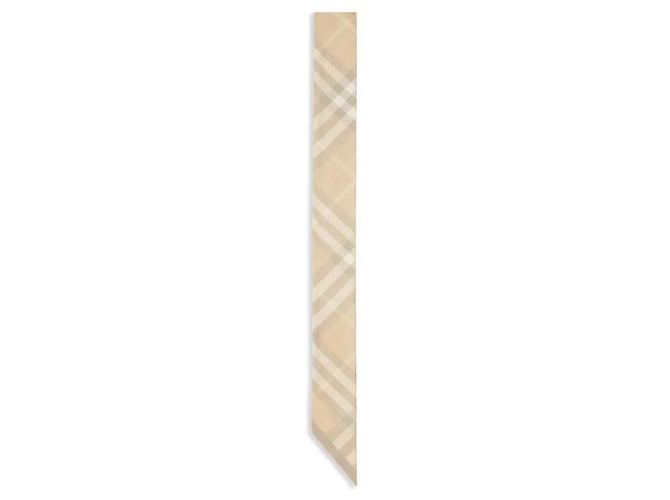 Burberry Sciarpa in seta vintage reversibile skinny Marrone - vista 5