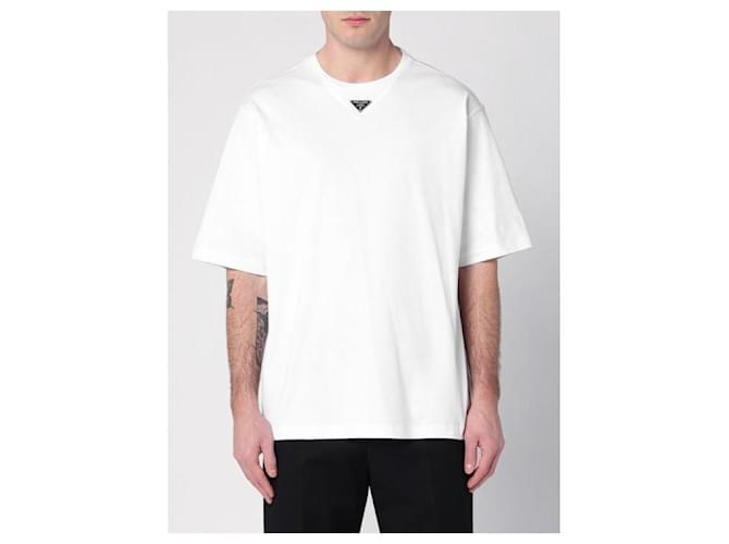 Prada Baumwoll-T-Shirt Weiß - Ansicht 4