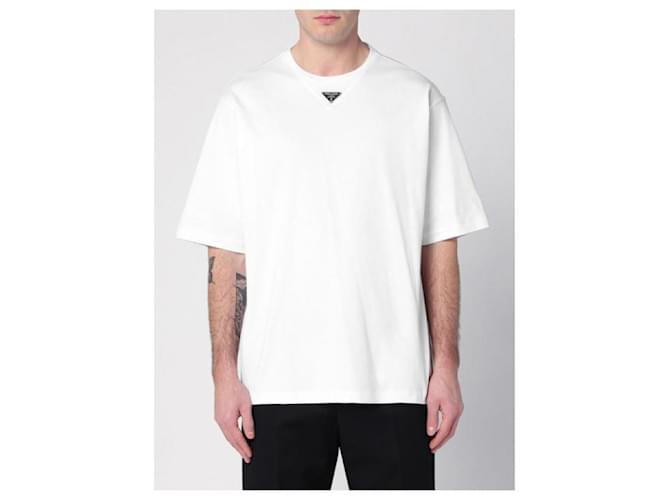 Prada Baumwoll-T-Shirt Weiß - Ansicht 5