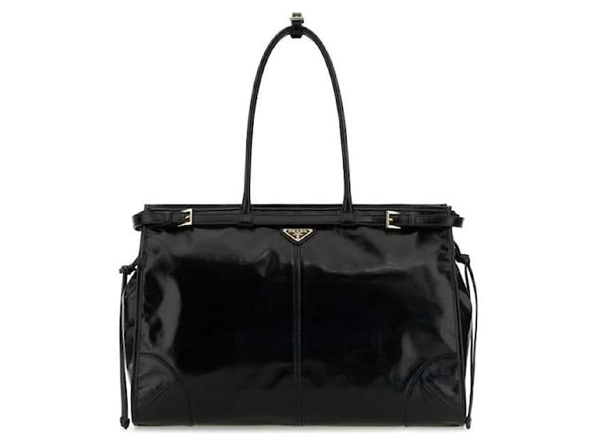 Prada Borsa in Pelle Extra Large Nero - vista 4
