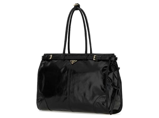 Prada Borsa in Pelle Extra Large Nero - vista 5