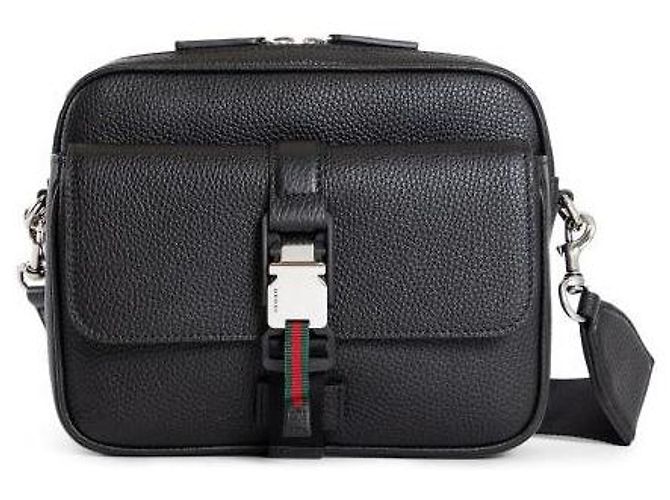 Gucci Pequena bolsa transversal com detalhe Web Preto - vista 5