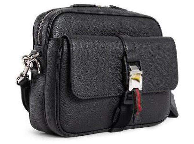 Gucci Pequena bolsa transversal com detalhe Web Preto - vista 6