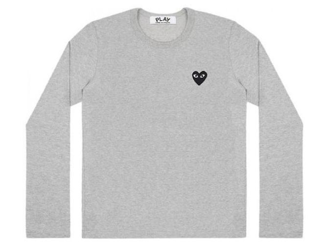 Comme Des Garcons Langarm-T-Shirt Blackheart Patch AX - vista 4