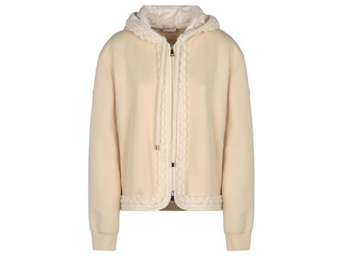 Moncler Baumwollmischung Zip-Up Cardigan Weiß - Ansicht 4