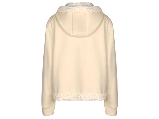 Moncler Baumwollmischung Zip-Up Cardigan Weiß - Ansicht 5