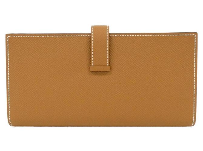 Portafoglio Lungo Souffle Bearn di Hermès D'oro - vista 2