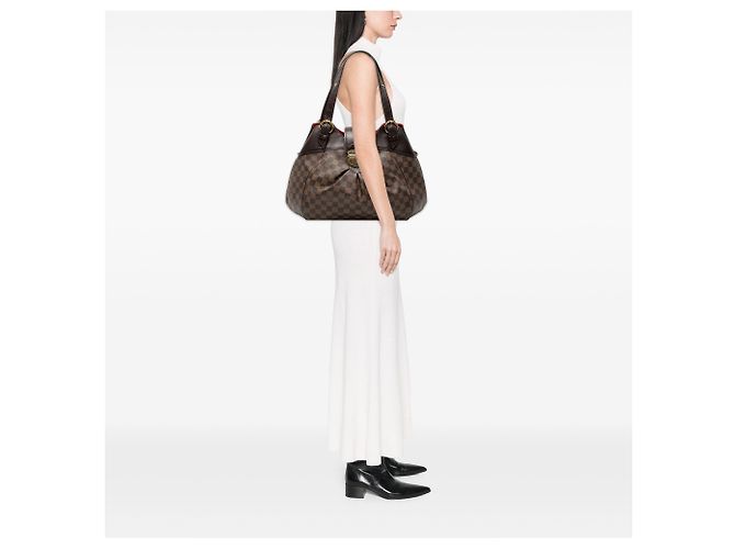 Louis Vuitton Borsa Sistina GM Damier Ebene Marrone - vista 6