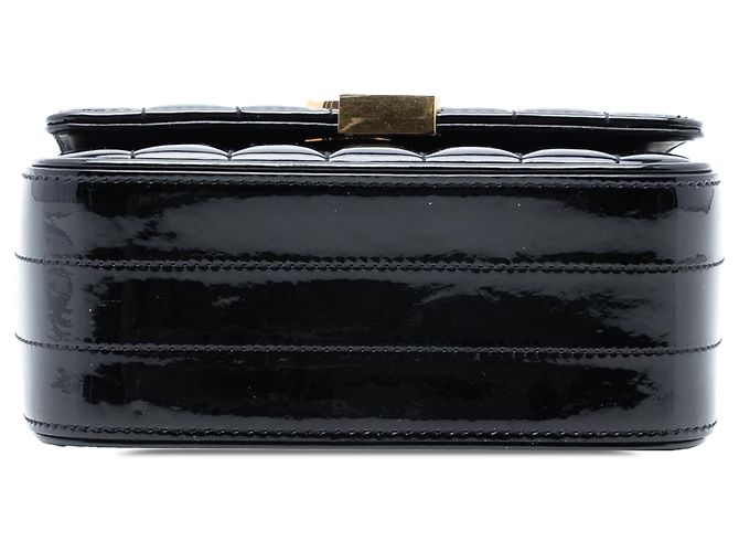 Borsa a catena Vicky Monogram piccola in vernice nera di Saint Laurent Nero - vista 3