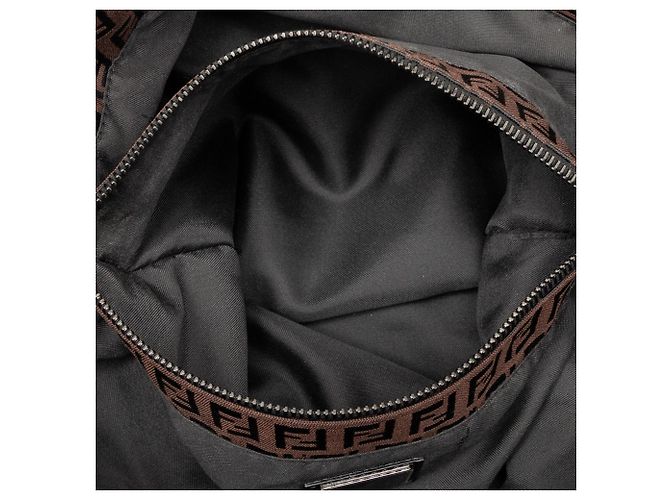 Fendi Braune Zucchino Canvas Tote Dunkelbraun - Ansicht 4