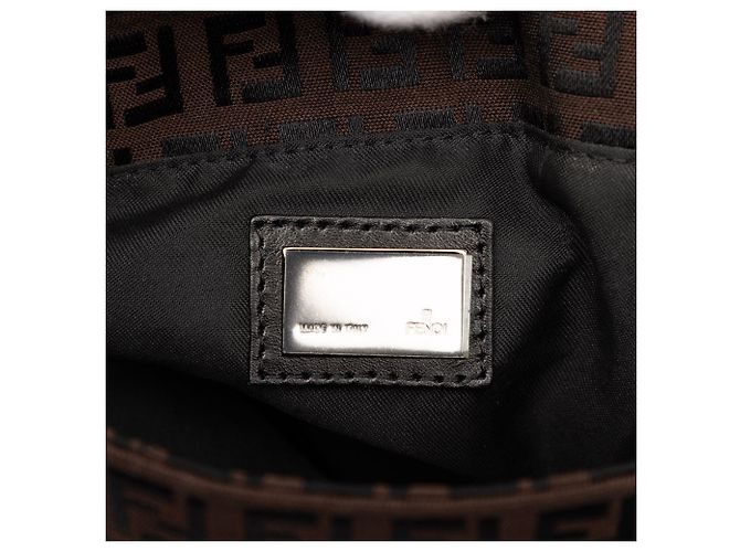 Fendi Braune Zucchino Canvas Tote Dunkelbraun - Ansicht 5
