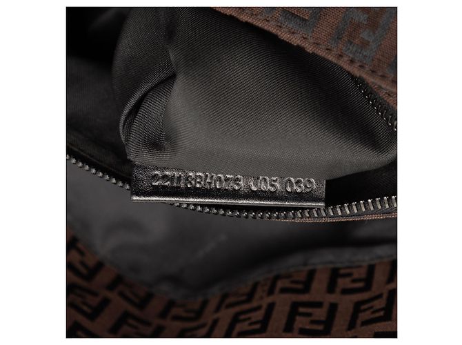 Fendi Braune Zucchino Canvas Tote Dunkelbraun - Ansicht 6