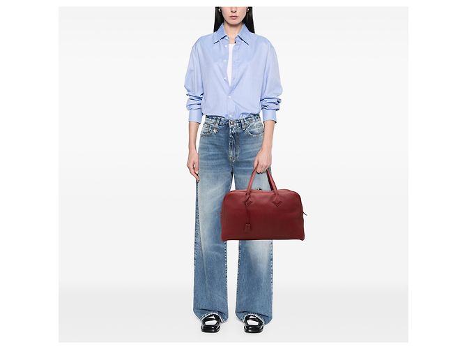 Hermès Rosso Clemence Victoria II 43 Bordò - vista 7