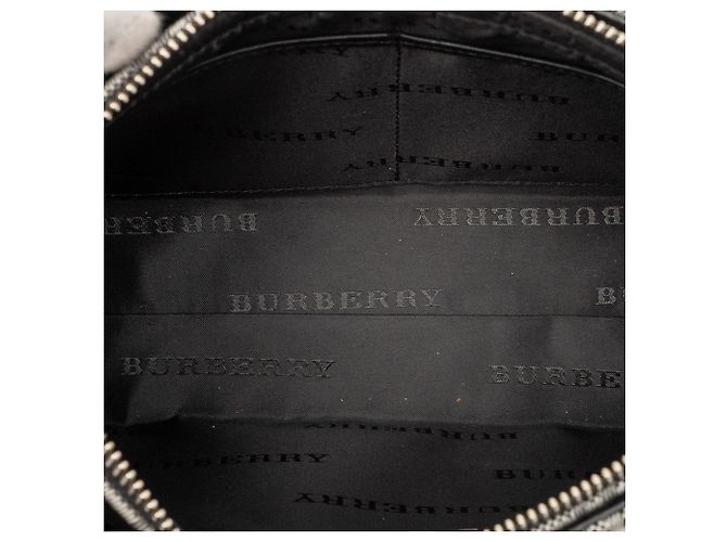 Burberry Gray Tonal Check Canvas Shoulder Bag Brown - view 4