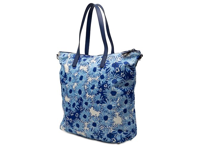 Borsa Prada in tessuto stampato blu - vista 2