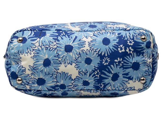 Borsa Prada in tessuto stampato blu - vista 3