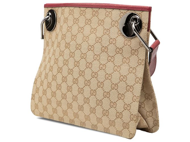 Borsa a tracolla Gucci in tela GG beige Eclipse - vista 2