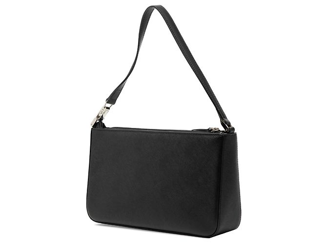 Borsa a spalla in pelle nera Burberry Nero - vista 2