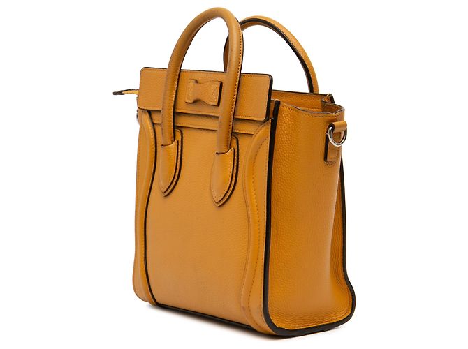 Luggage Céline Borsa da viaggio Celine in pelle gialla Nano Giallo Senape - vue 2