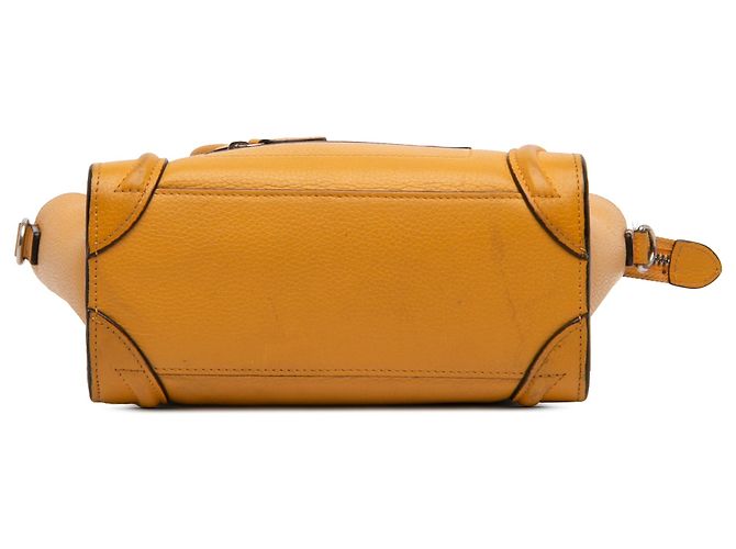 Luggage Céline Borsa da viaggio Celine in pelle gialla Nano Giallo Senape - vue 3