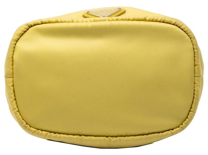 Bolso de muñeca con cordón de tessuto amarillo Prada - vista 3